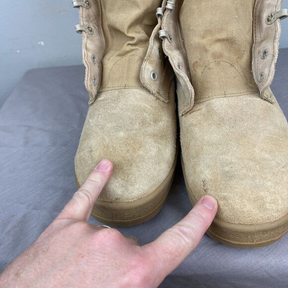 McRae military boots men's 8.5w brown combat Vibram sole NO LACES - Picture 4 of 7